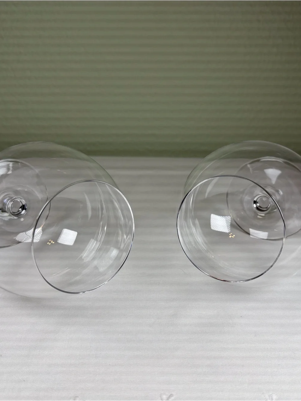 Vintage Large Clear Brandy Snifter Oversized Wine Balloon Glasses Set of 4